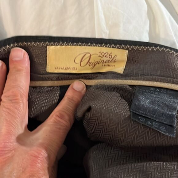 Poly Blend Flat front Haggar originals Traveller Travel pants Trousers 38/30 - Picture 5 of 5